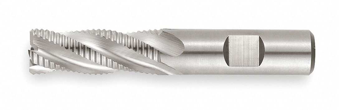 End Mill, Roughing, Co, TiCN, 2 In, 8 FL, Sq