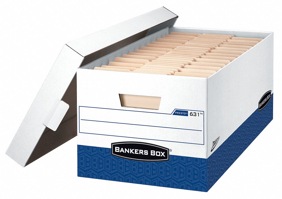 Banker Box, Ltr, 750Lb, Wht/Bllu, PK12