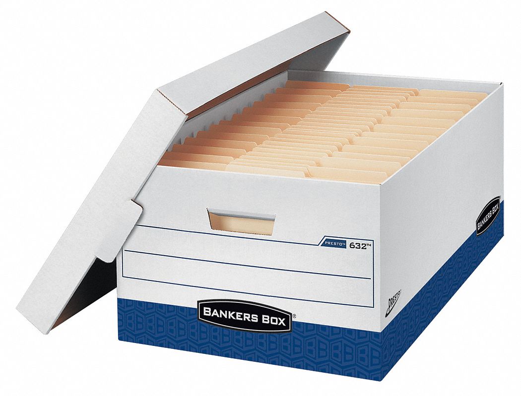 Banker Box, Lgl, 800Lb, Wht/Blu, PK12