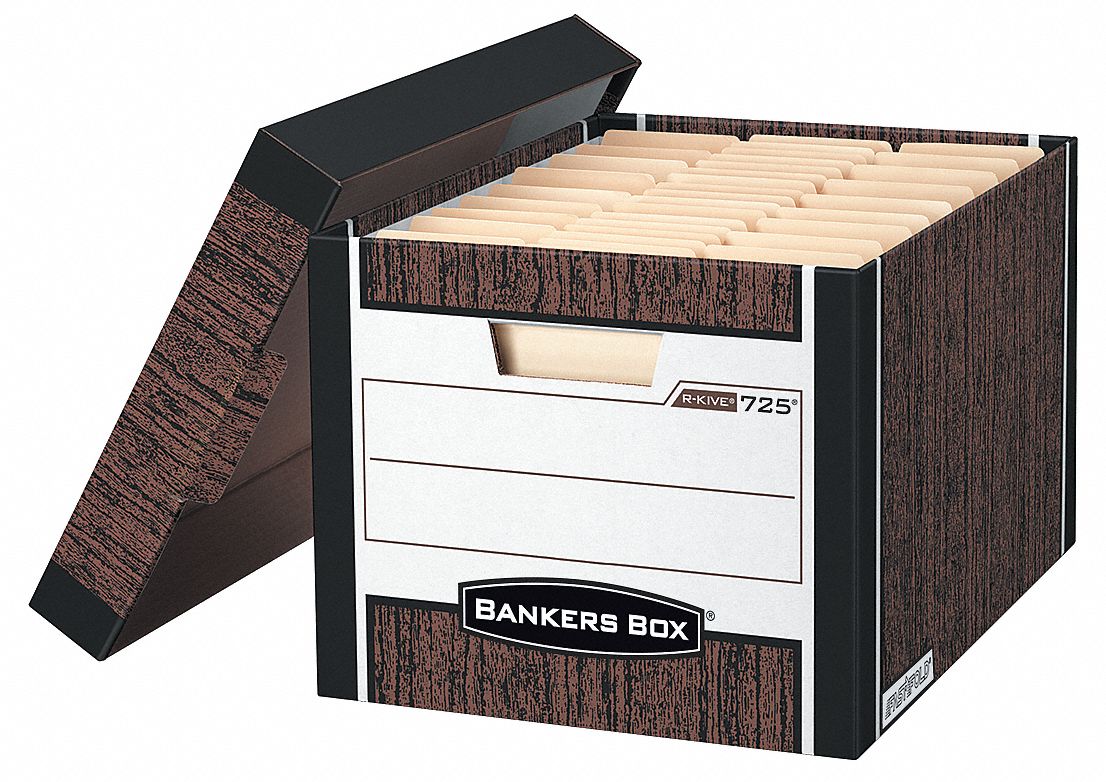 Banker Box, Ltr/Lgl, Woodgrain, PK12