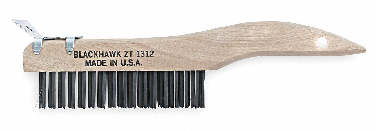 Curved Wire Brush with Scraper