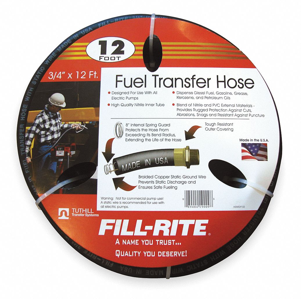 Fuel Hose, 3/4 In NPT Inlet/Outlet