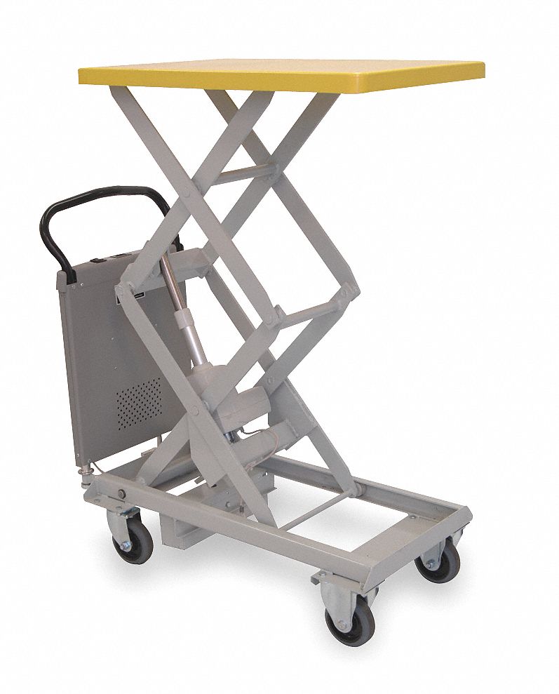 Scissor Lift Cart, 220 lb., Steel, Fixed