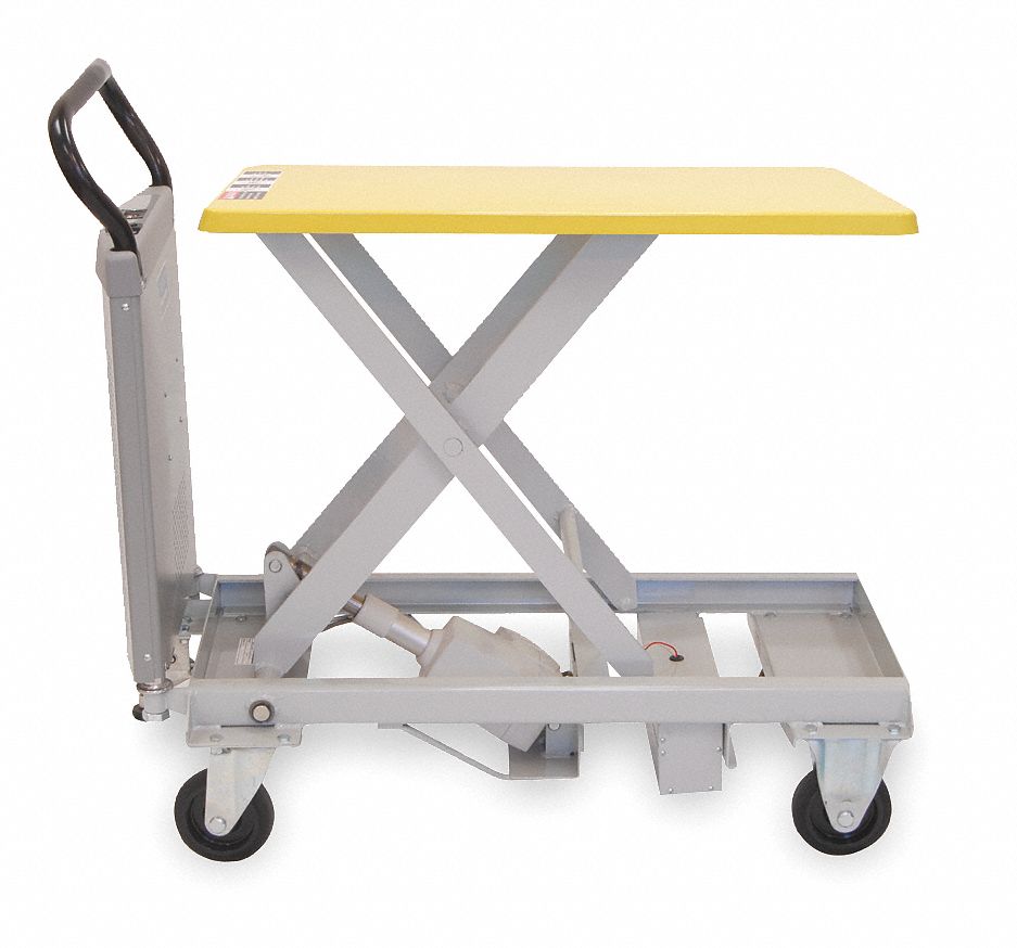 Scissor Lift Cart, 330 lb., Steel, Fixed