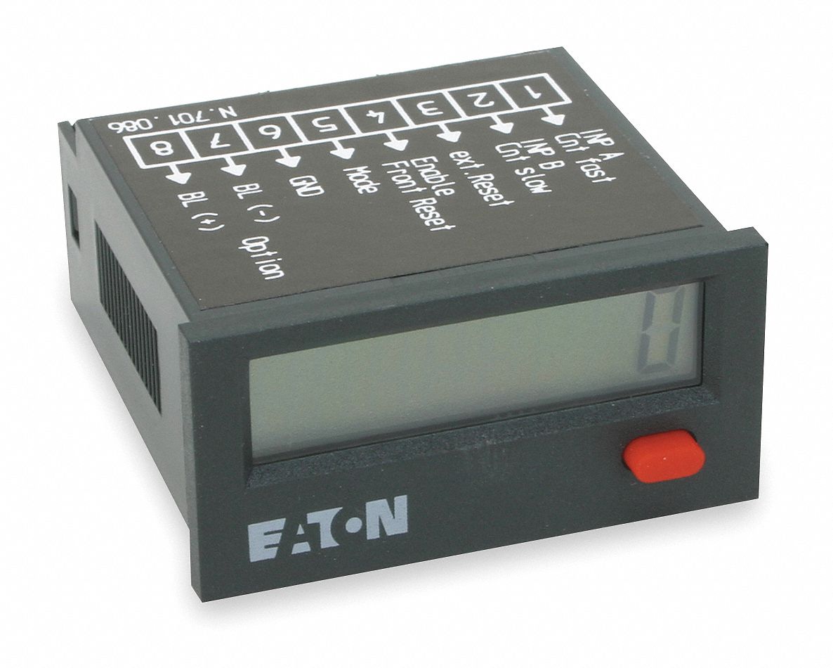 Totalizer, LCD, 8 Digits, 12kHzPNP/30Hz NPN