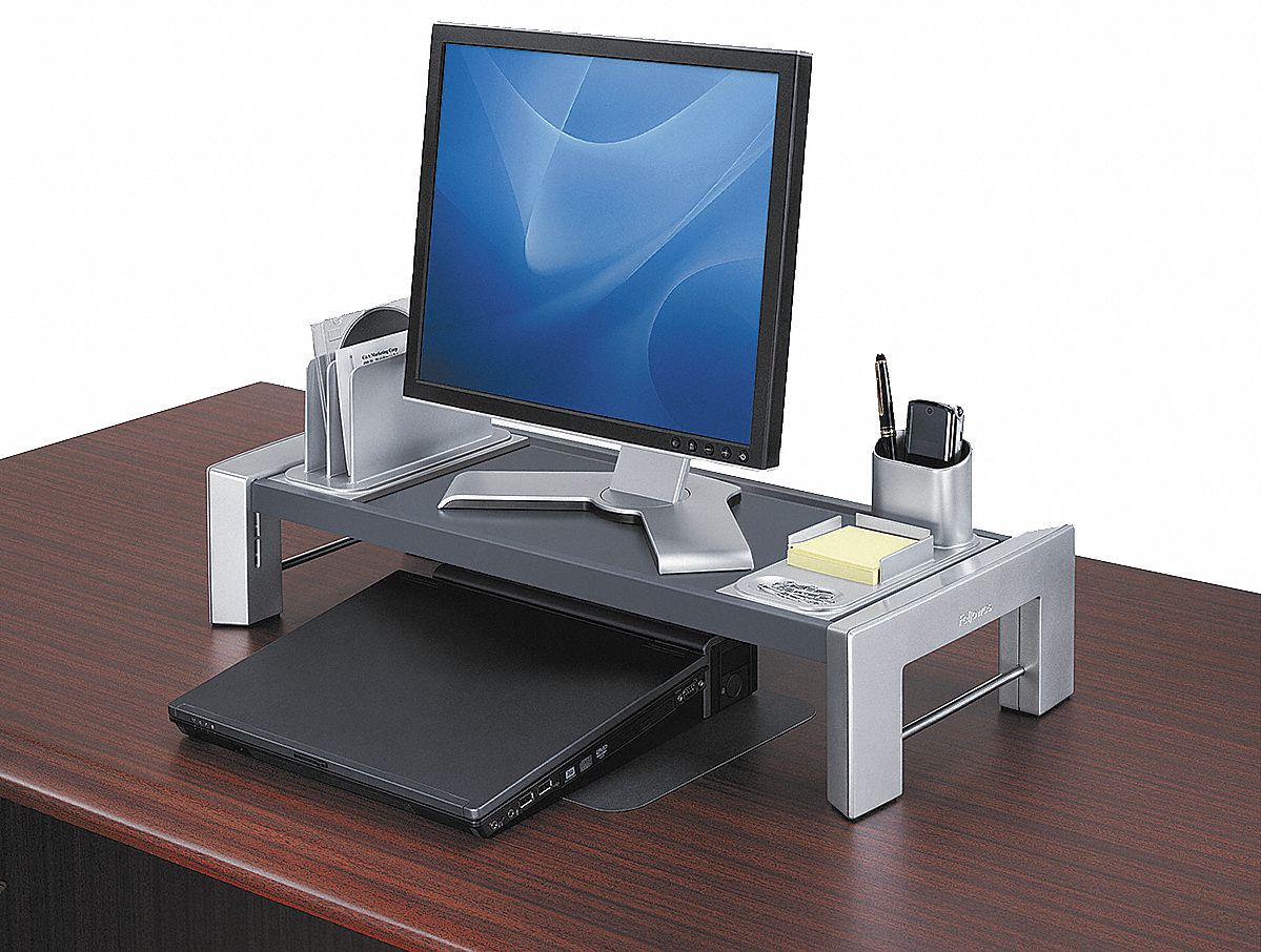 Flat Panel Workstation, Plastic, Gray