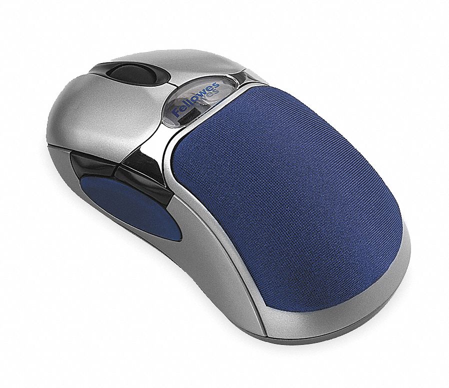 Mouse, Wireless, Optical, Blue/Silver
