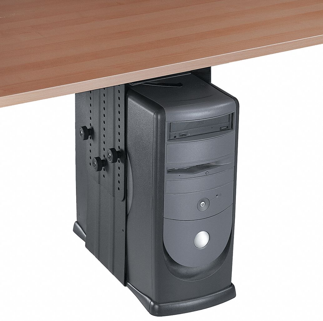 Under Desk CPU Support, Blk, Steel