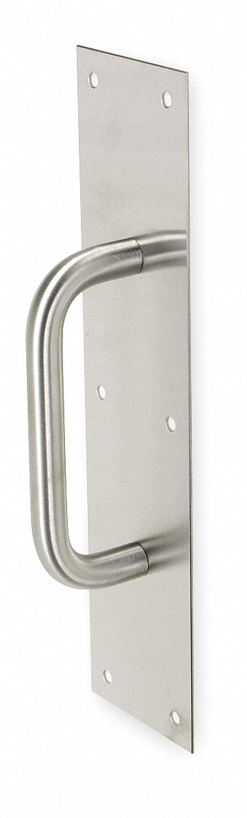 Pull Plate, Round Grip, Dull 304, 3 1/2 x15