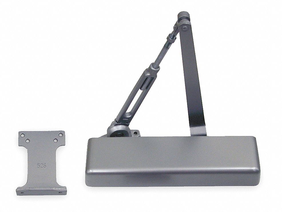 Hydraulic Door Closer, Aluminum, Med Duty
