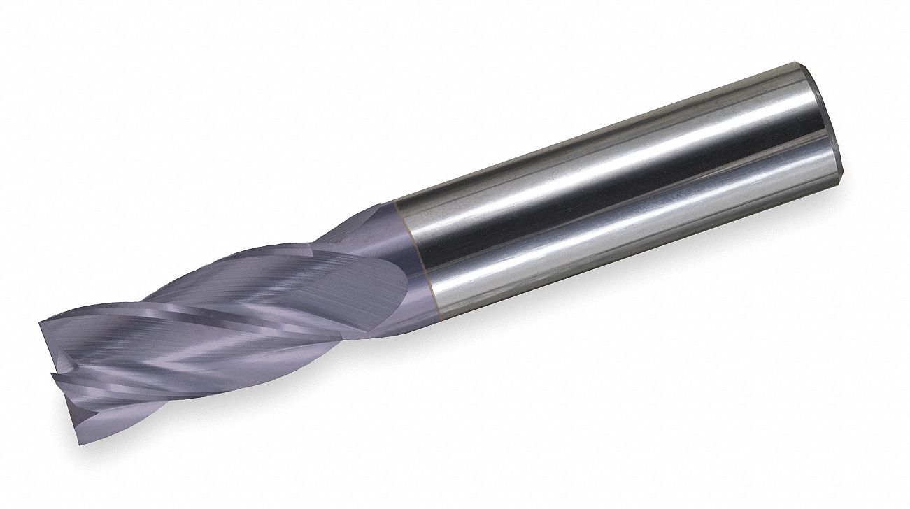 End Mill, Carbide, TiAlN, 3/4, 4 FL, Sq End