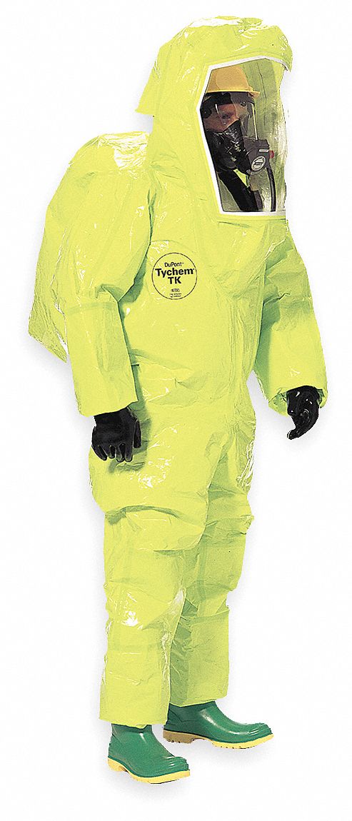 Encapsulated Suit, 2XL, Lime Yellow, Front