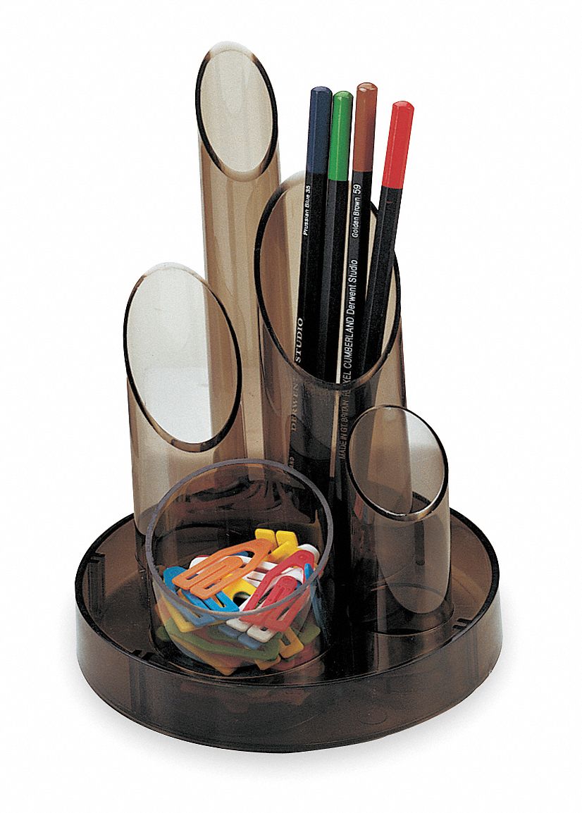 Desk Caddy, Smoke, Plastic