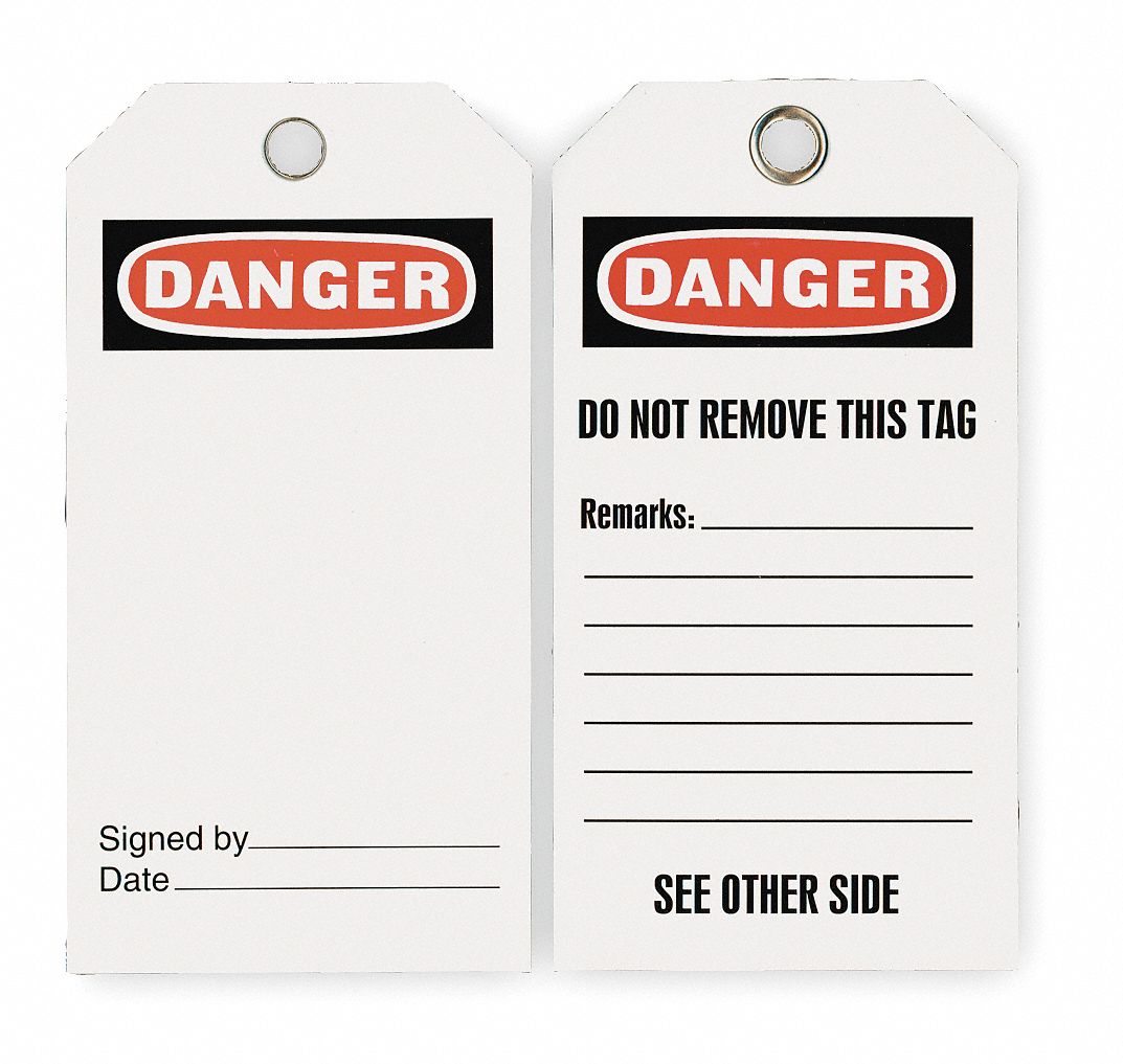 Danger Tag, 5-3/4 x 3 In, ISO 9001, PK25