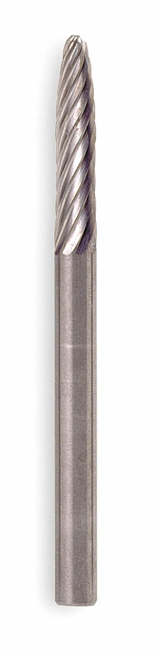Carbide Bur Aluminum Cut, Rnd Nose, 1/2