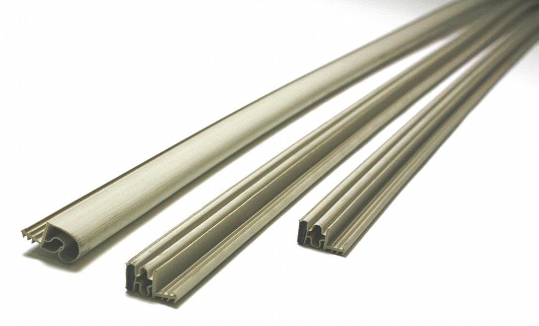 Steel Door Weatherstrip, Magnetic, Beige