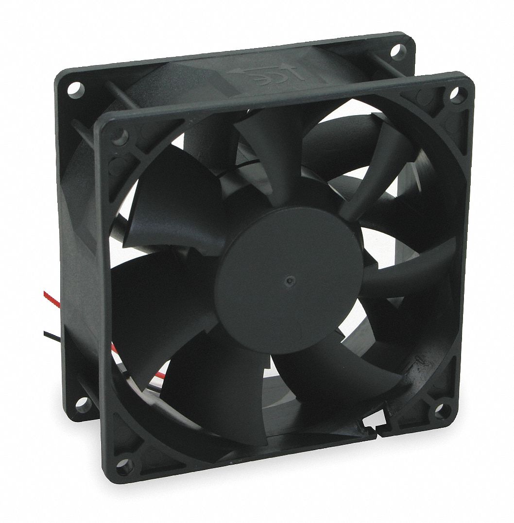 Axial Fan, 24VDC, 3-1/8In H, 3-1/8In W