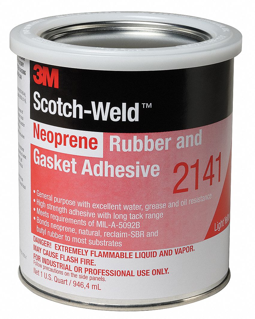 Gasket Adhesive, Can, 1 Quart, Light Yellow