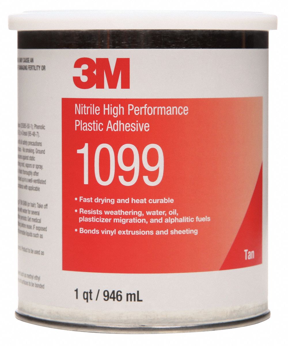 Plastic Adhesive, Med Viscosity, 1 Qt, Tan