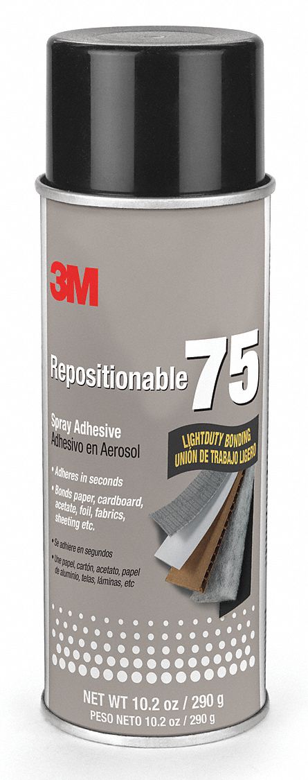 Spray Adhesive, Size 16 Oz, Net Wt 10.25Oz