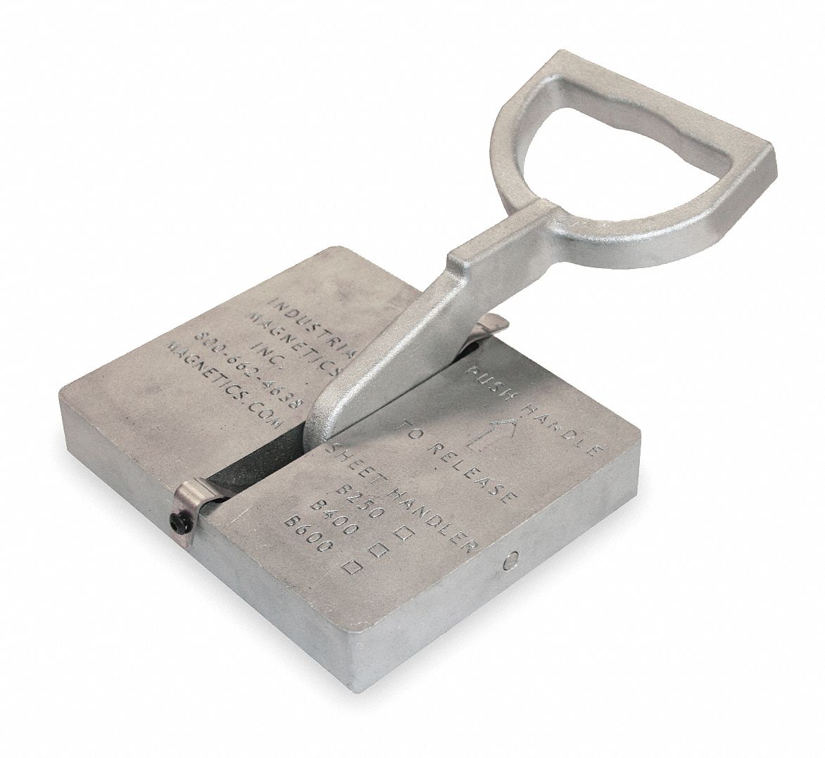Lifting Magnet, 125 Lb Flat Steel Cap