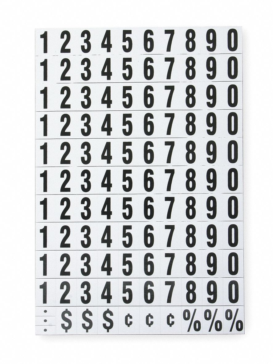 Magnets, 3/4 In H Numbers