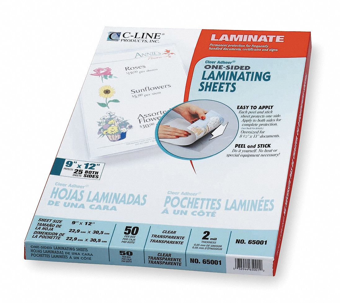 Laminating Sheets, 12x9in, PK50