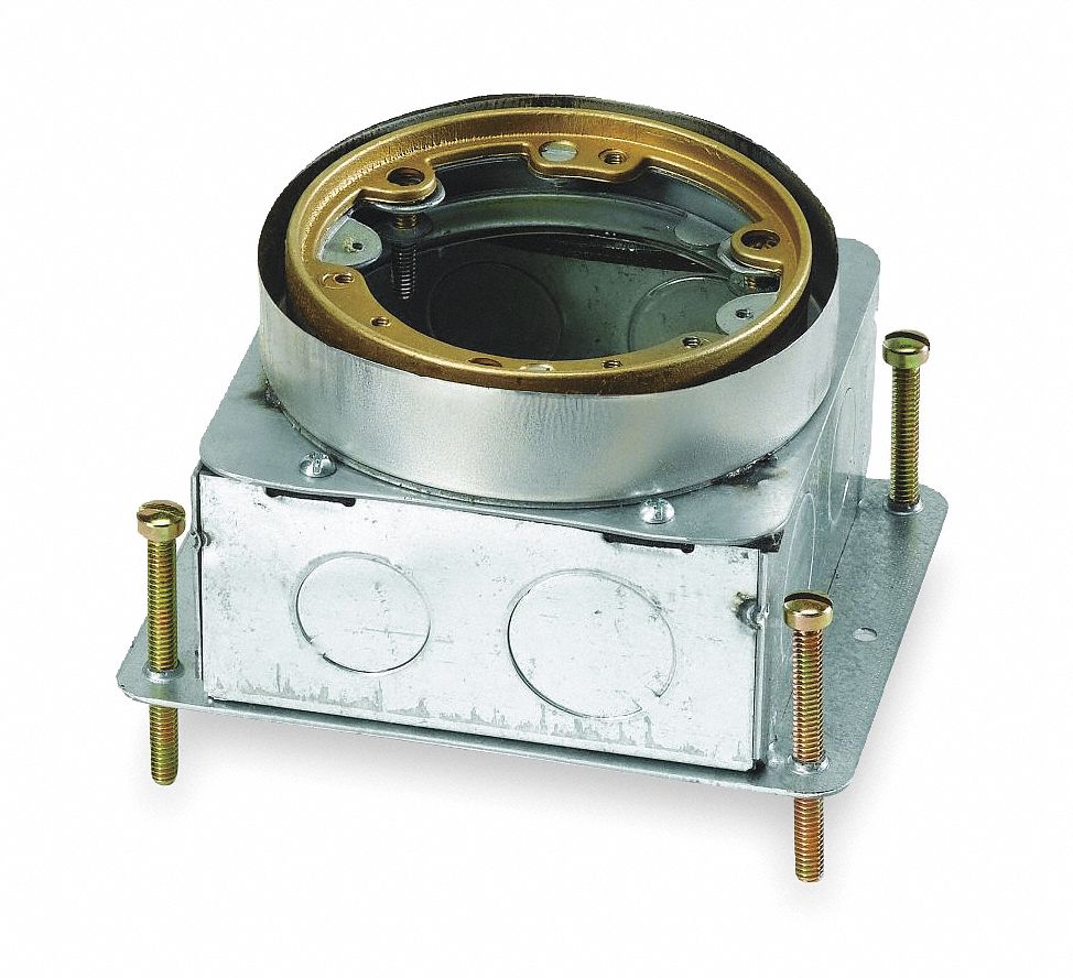 Floor Box, Flush Service, Stamped Steel