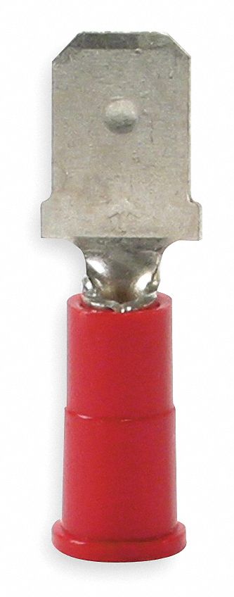 Male Disconnect, Red, 22 to 18 AWG, PK100