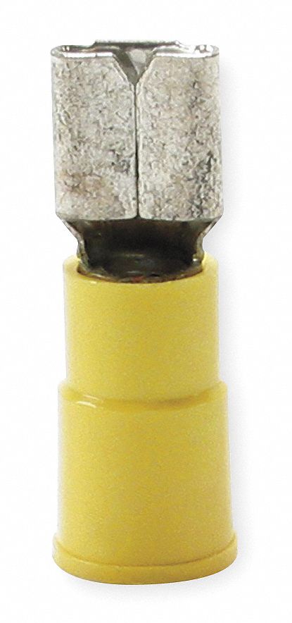 Female Disconnect, Yellow, 12to10 AWG, PK50