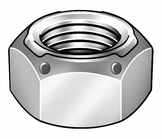 Deformed Thread Locknut, 1-8, PK 10