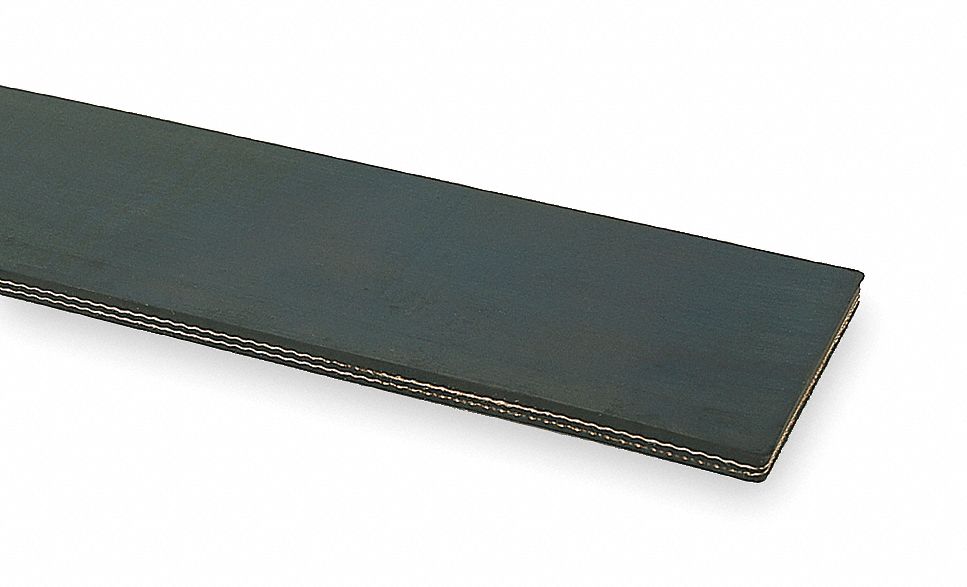 Conveyor Belt, Blk Rubber, 50 Ft x 18 In