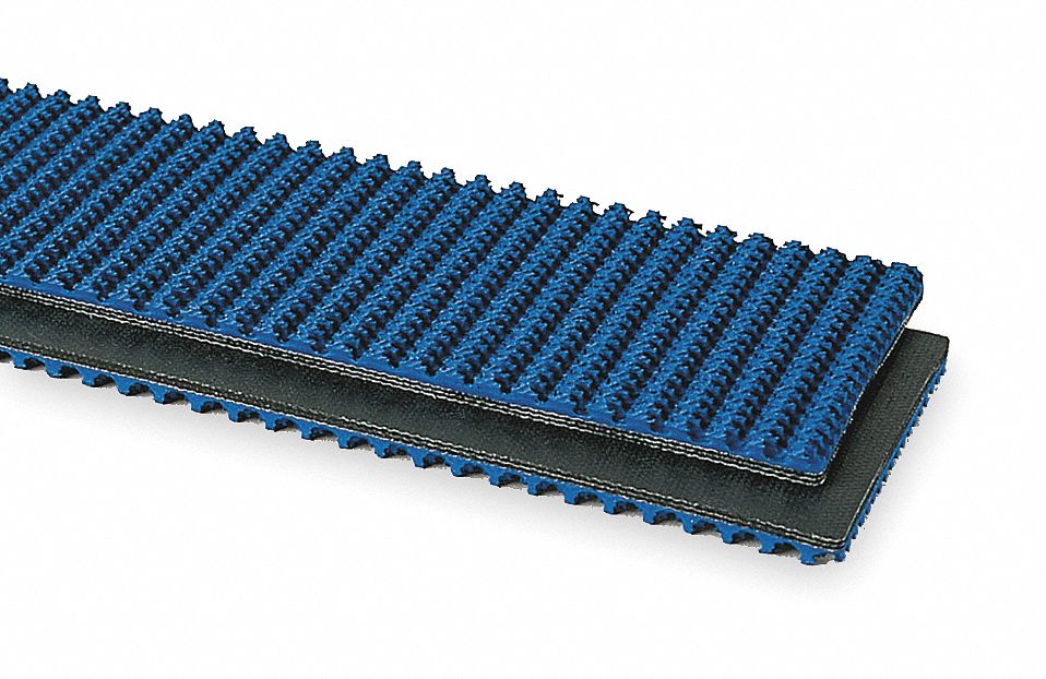 Conveyor Belt, 3 Ply Nitrile, Blue, W 6 In