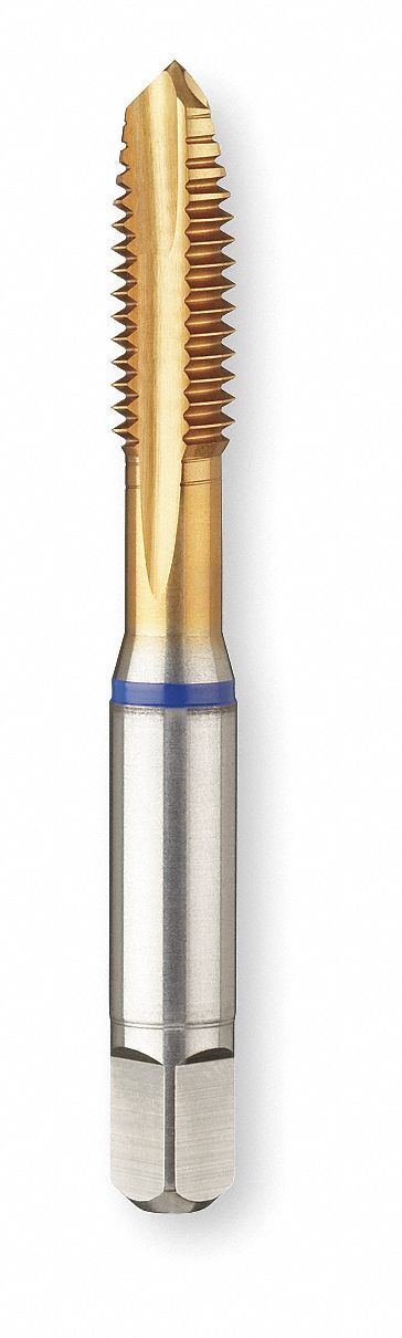 Straight Flute Tap, Plug, TiN, 1/4-20