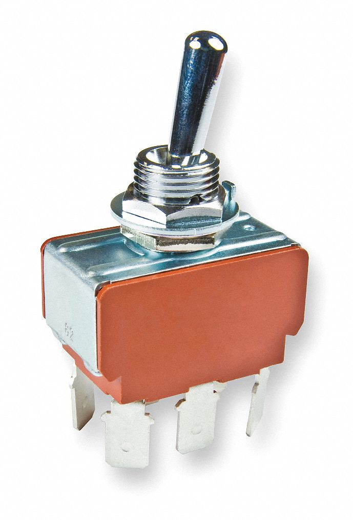 Toggle Switch, DPDT, 6 Conn., On/On
