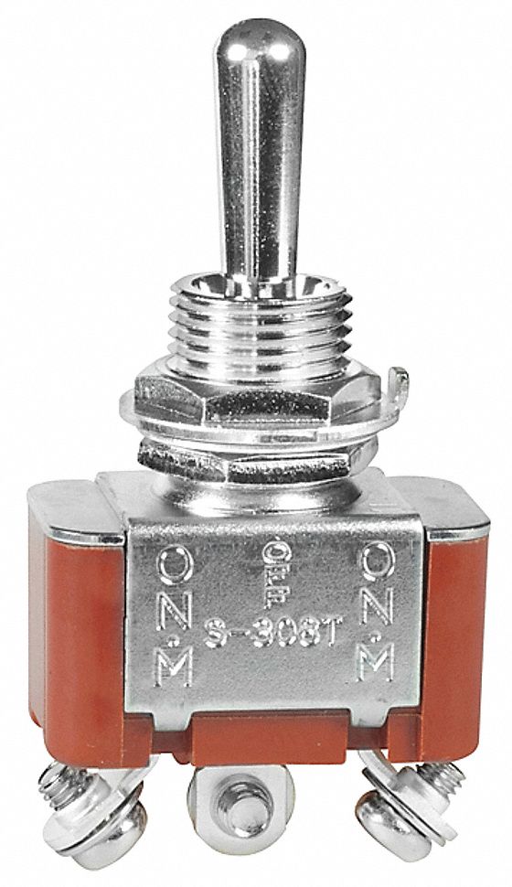 Toggle Switch, SPDT, 3 Conn, On/Off/ On