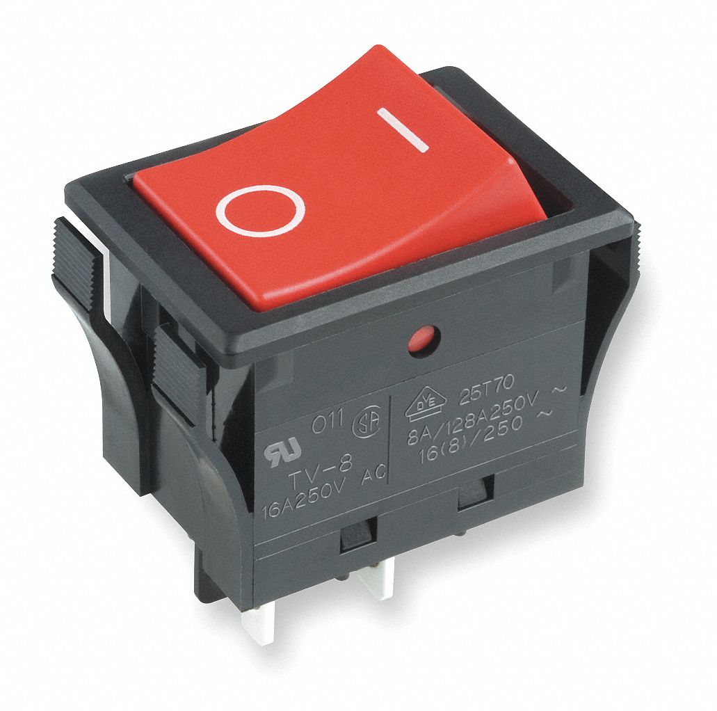 Rocker Switch, DPST, 4 Connections