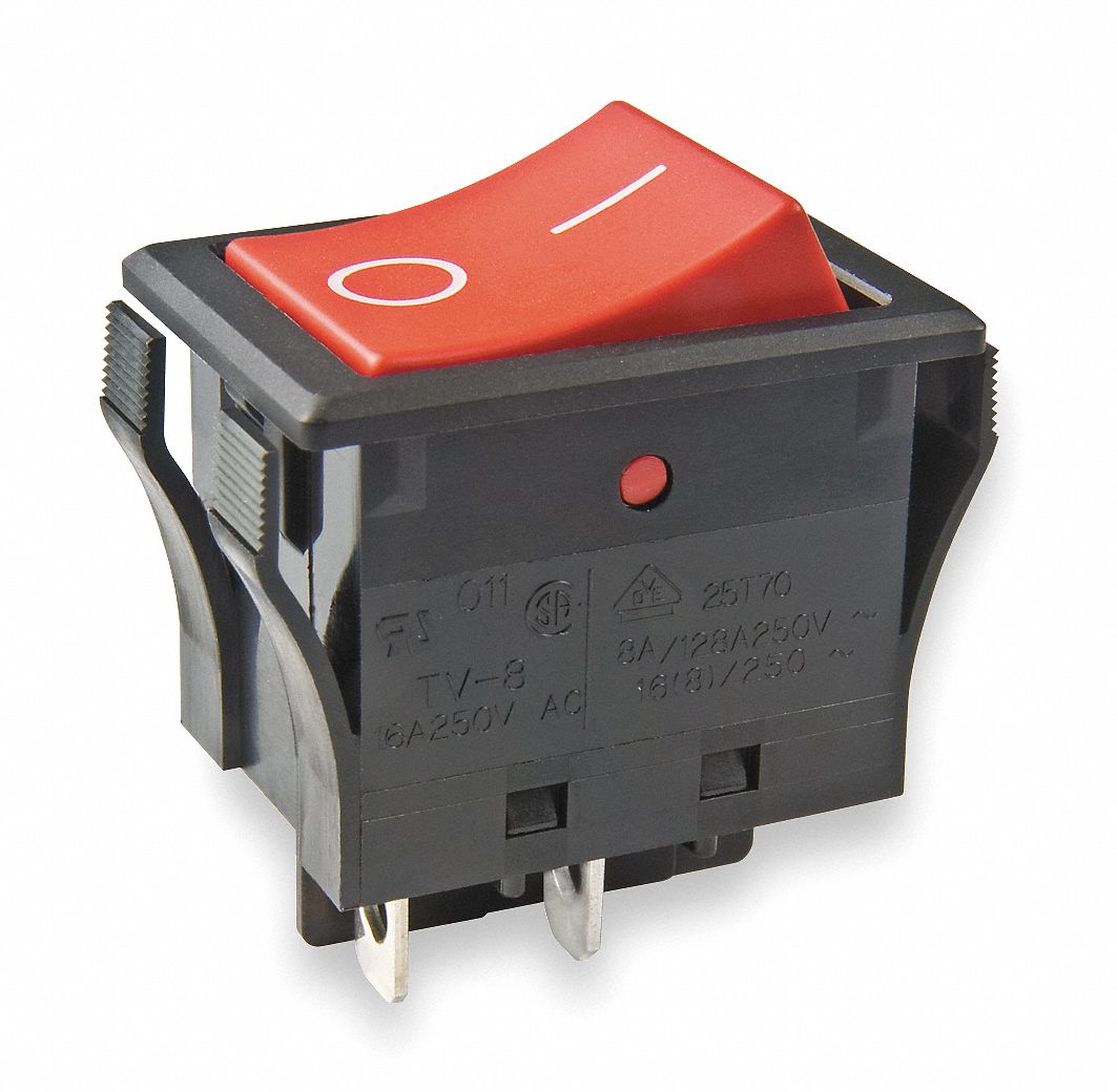 Rocker Switch, DPST, 4 Connections