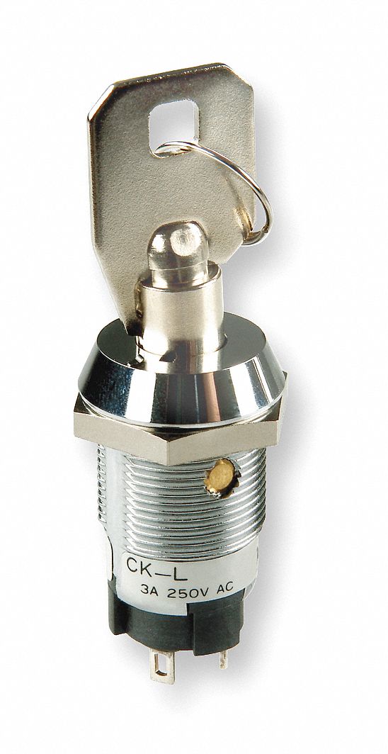Key Switch, On/Off/On, SPDT