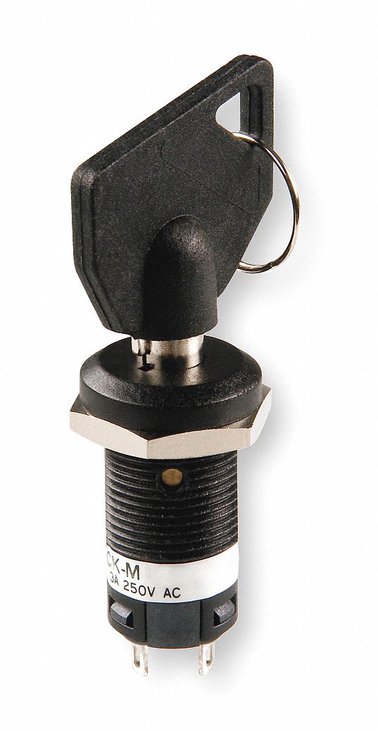 Key Switch, On/Off/On, SPDT