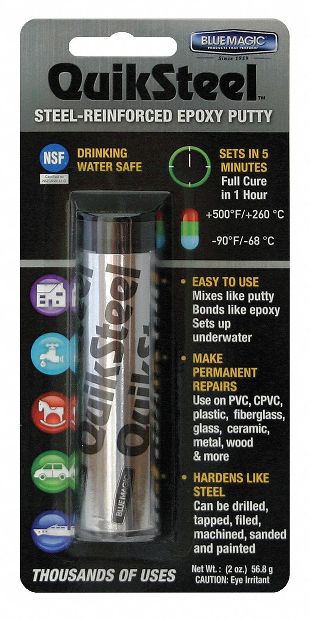 Metal Epoxy Putty, Tube, 2 Oz
