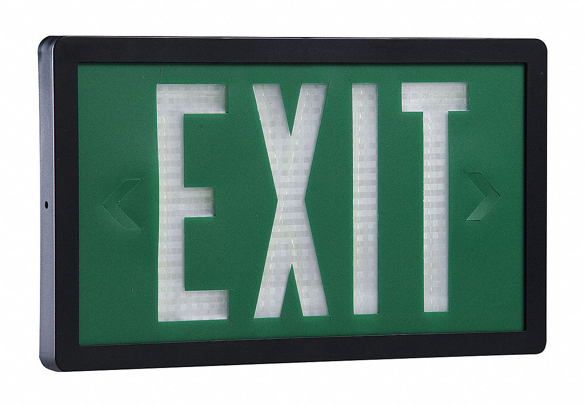 Self-Luminous Exit Sign, 10 yr., 1 Face