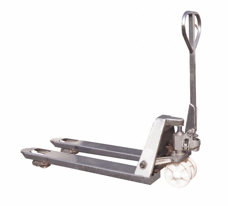 Pallet Jack, Galvanized, Fork L 48 In