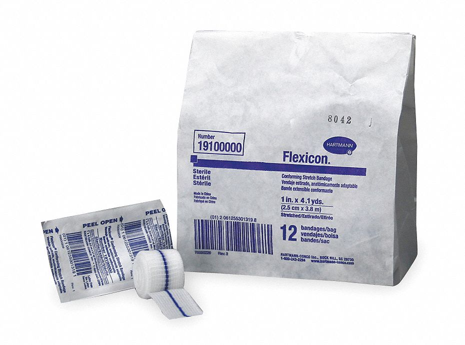 Gauze Wrap, Sterile, Width 1 In, Pk 12
