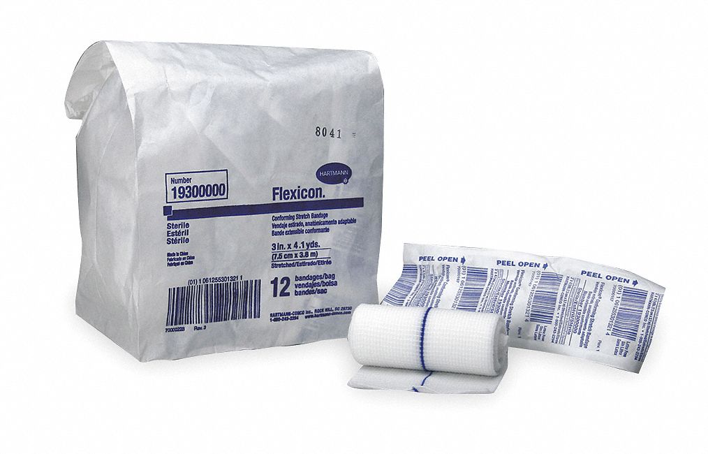 Gauze Wrap, Sterile, Width 3 In, Pk 12