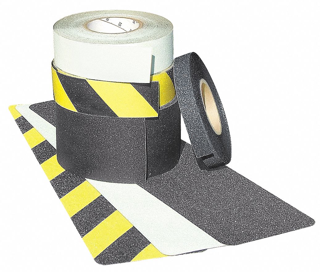 Antislip Tape, Black/Ylw Stripes, 6Inx60ft