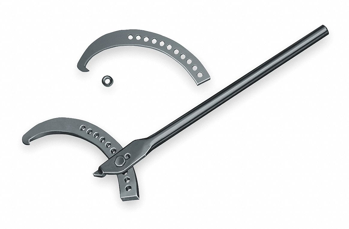 Hook Spanner Wrench, 3/8 In Thick Jaw