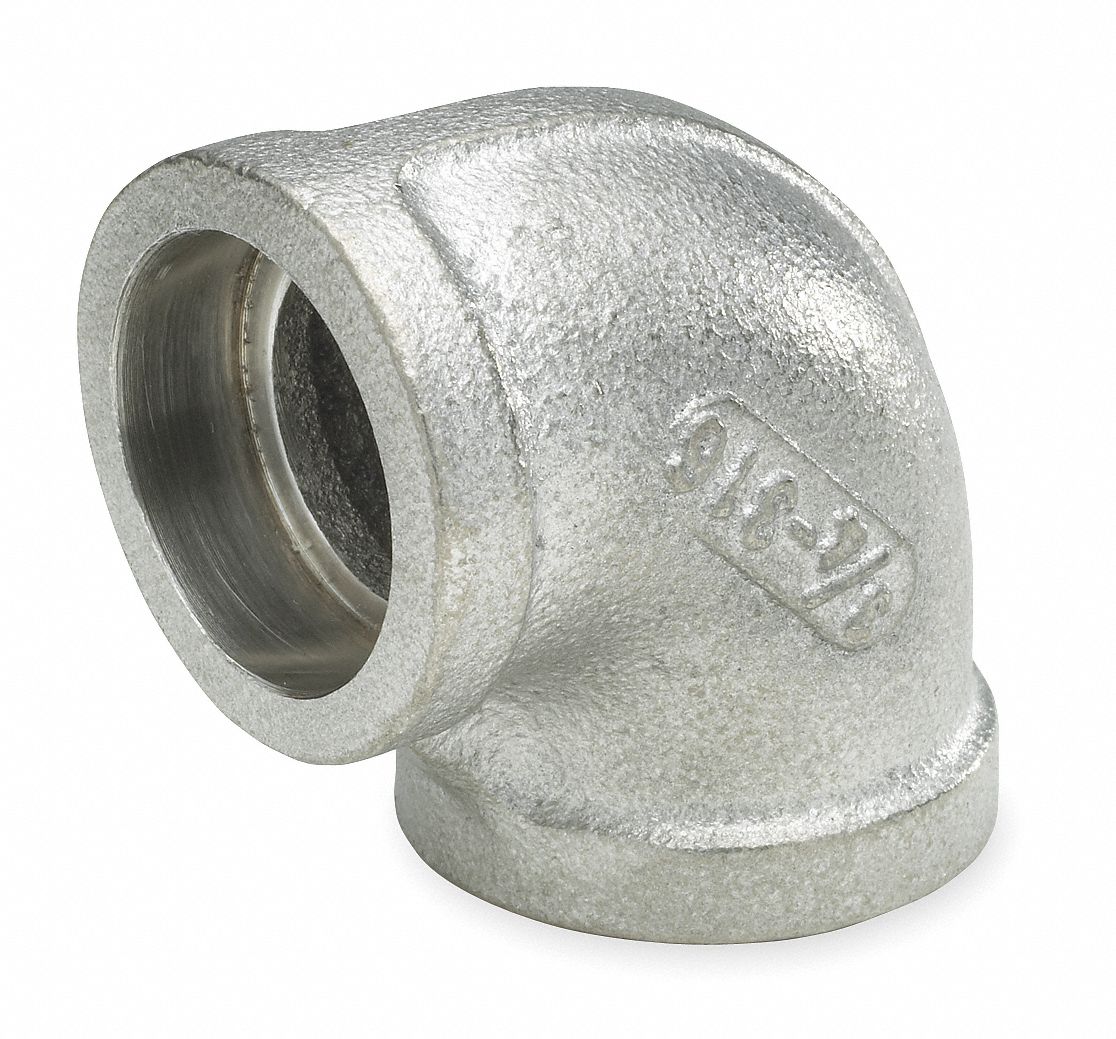 Elbow, 90 Deg, 3/8 In, 304 Stainless Steel