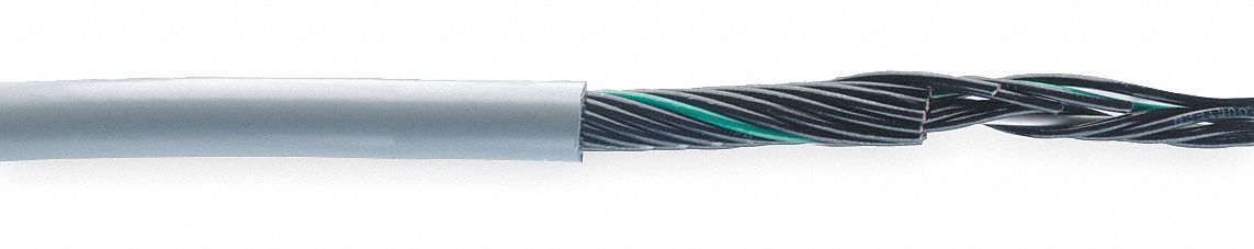 Tray Cable, Flexing, 16/25, Gray, 100 Ft
