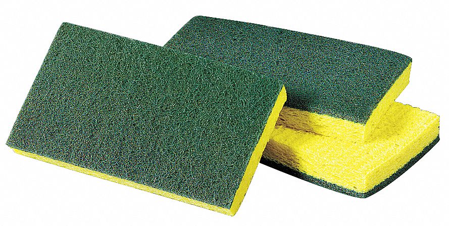 Scrubbing Sponge, 6In L, 3-5/8In W, PK20